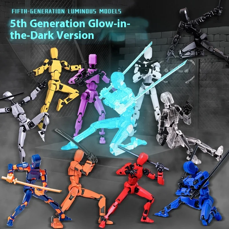 

Multi-Jointed Movable Shapeshift Robot 3D Printed Mannequin Dummy 13 Action Figure Full Body Movable Robot Parent-Children Games