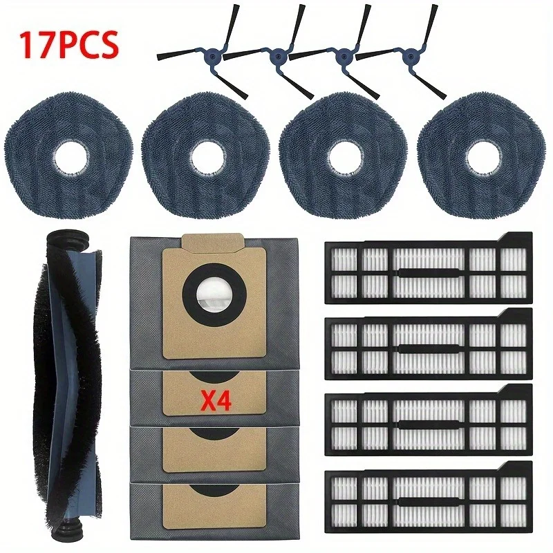 eufy-x10-pro-omni掃除ロボットアクセサリー、メインブラシ、ダストバッグ、フィルタークロス、サイドブラシ、掃除機スペアパーツに適しています