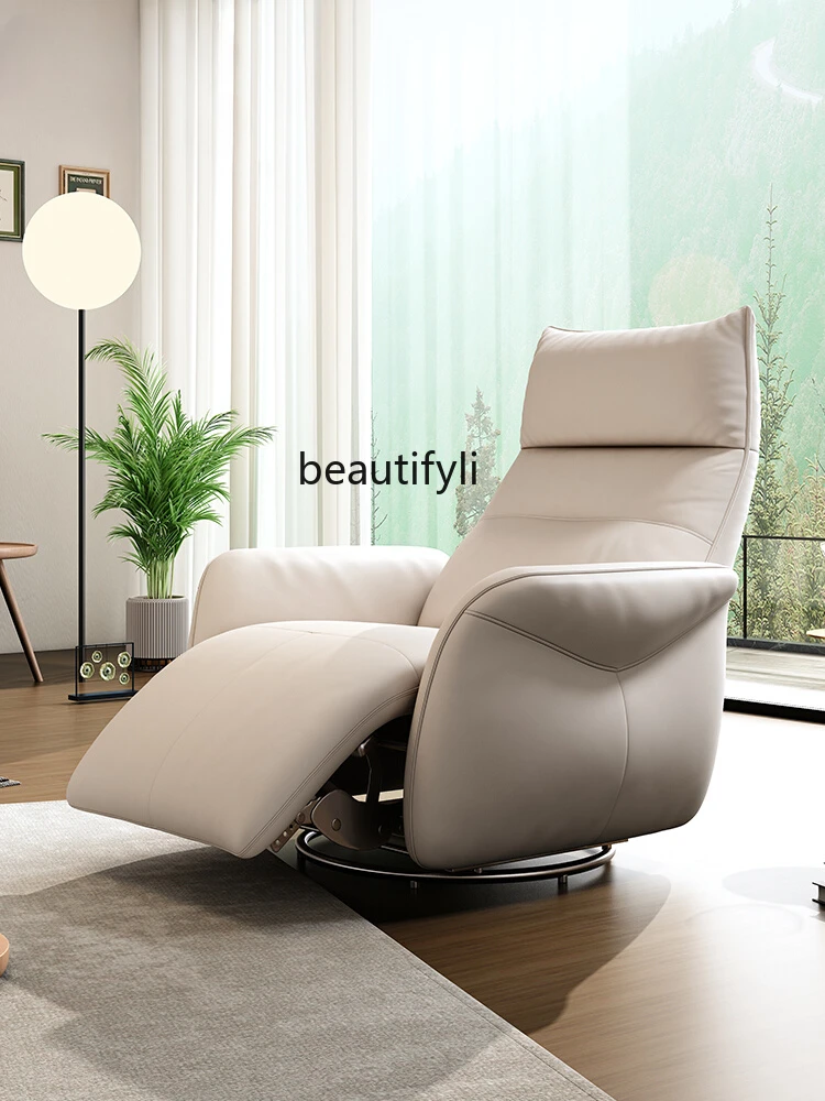 Recliner Electric Multifunctional Sofa Leather Recliner Italian Living Room Leisure Lazy Rocking Chair