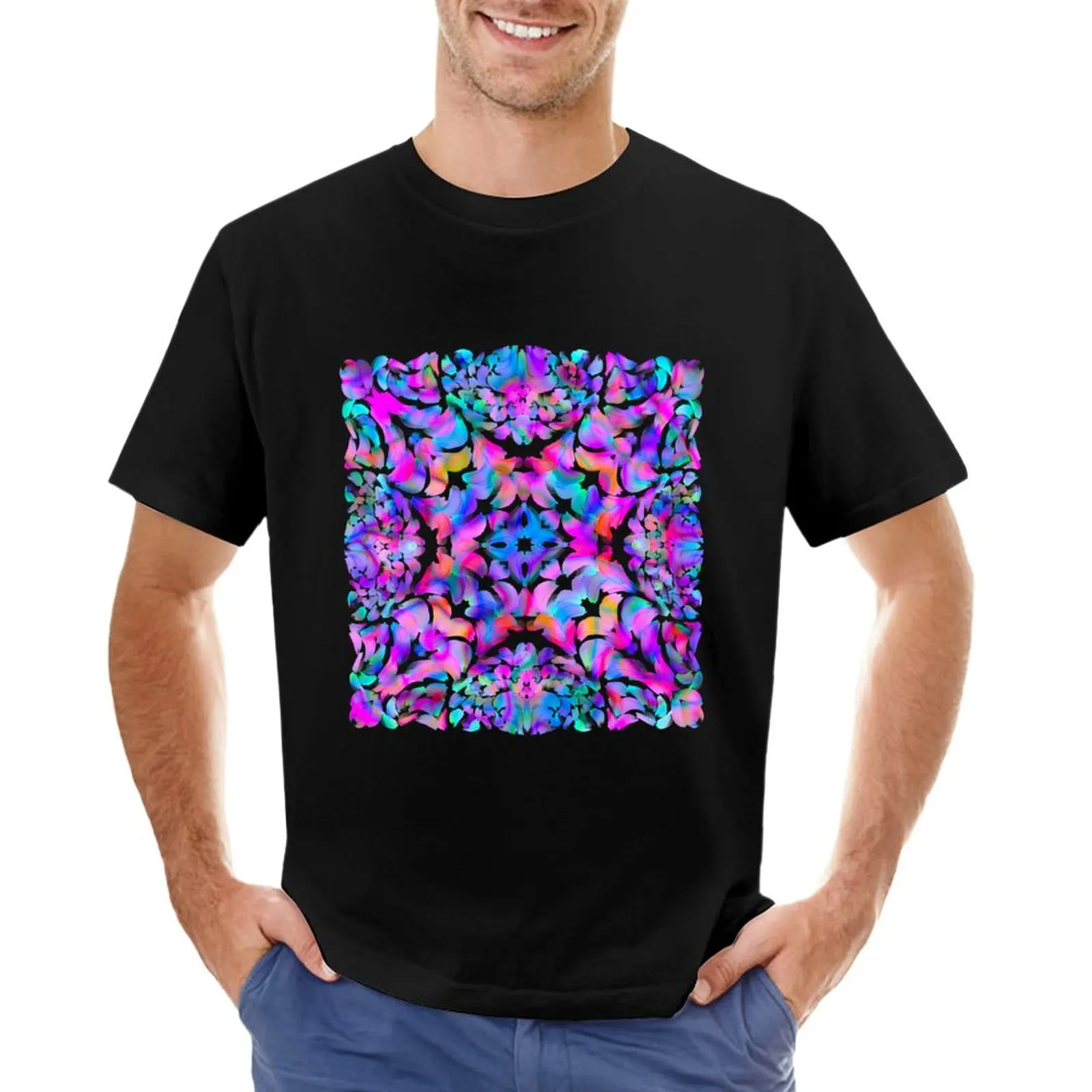 

Neon lilac and turquoise composition, geometric pattern, seamless pattern, design by Papanata, shimmering, exquisite pri T-Shirt