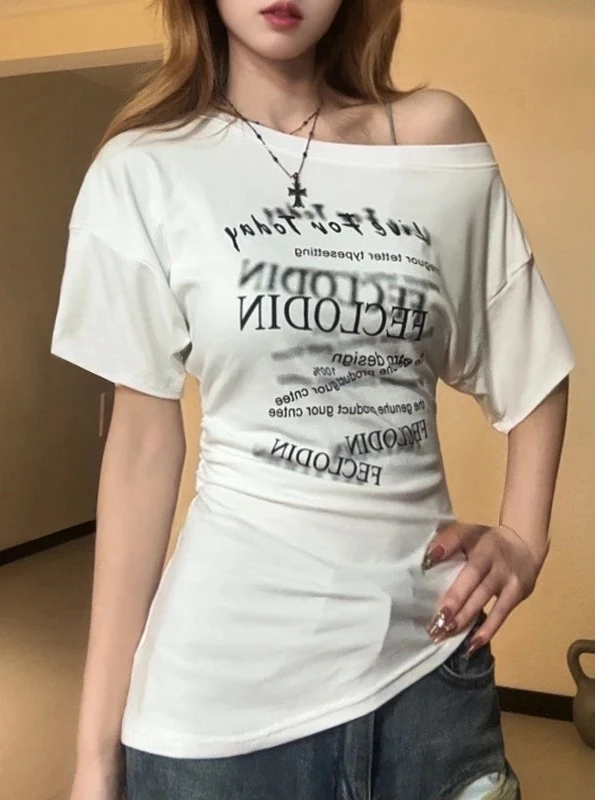 

Женская футболка с принтом American Sle Spicy Girl, облегающая летняя футболка с новой талией, топ для горячих девушек, корейский сле