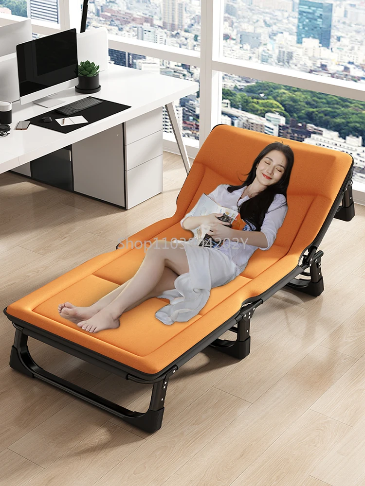 Folding Bed Single Bed Office Lunch Break Simple Recliner Accompanying Portable