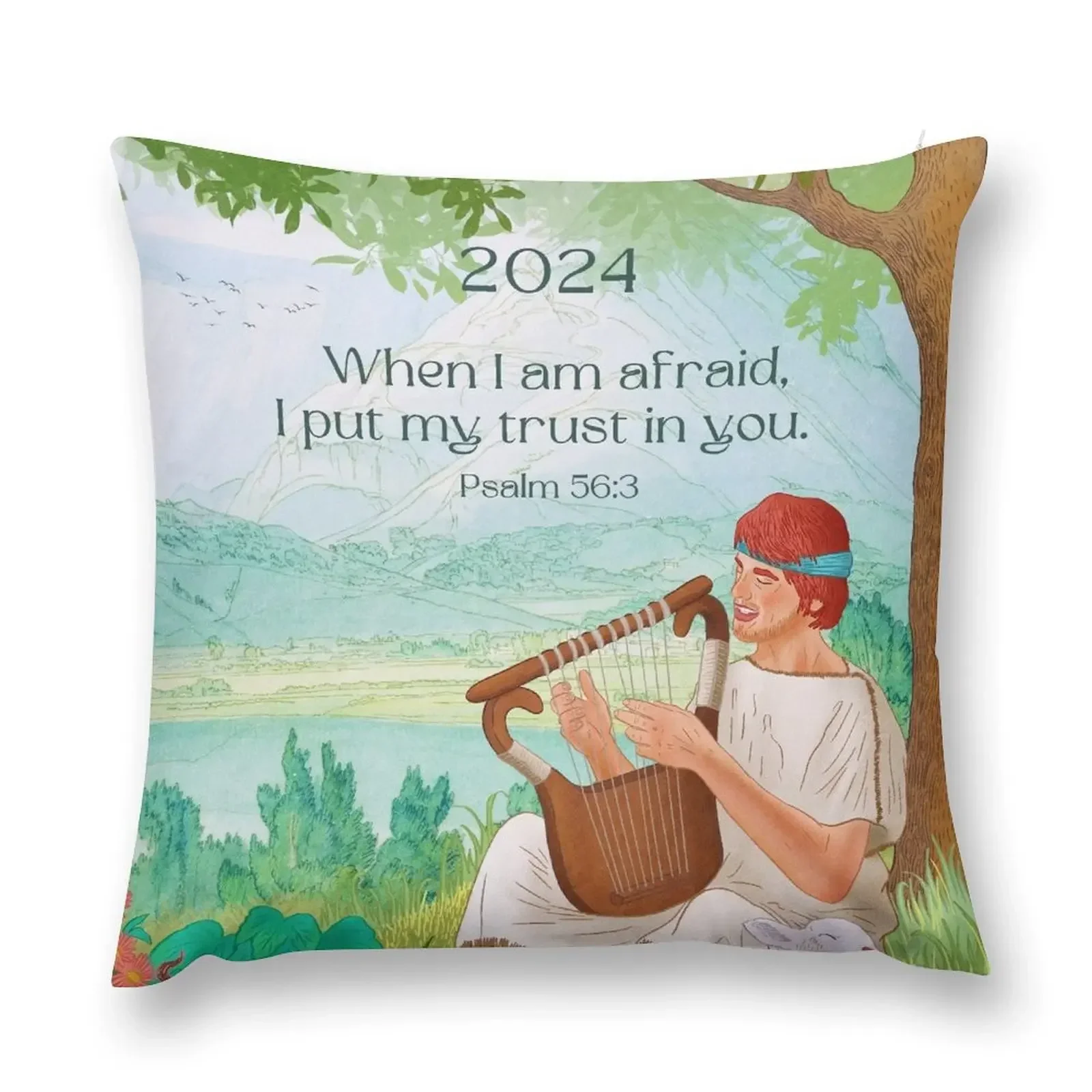 

When I am afraid, I put my trust in you. Psalm 56:3 Throw Pillow Sofa Cushions Cover Sofas Covers Sofa Cushion Cover pillow
