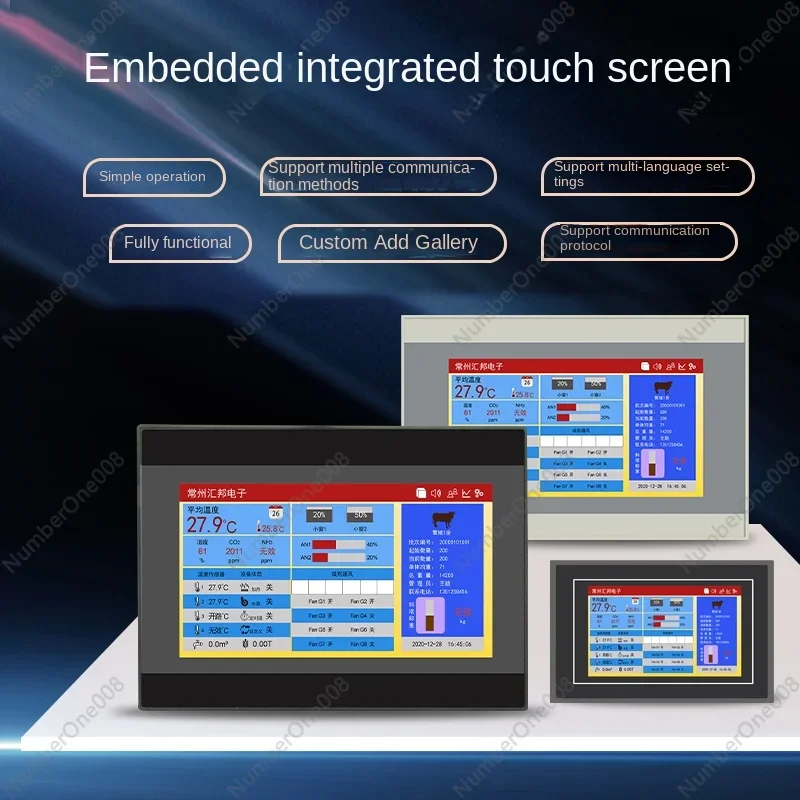 Human-machine Interface Touch Screen 4.3/7/10 Inch PLC Serial Screen Modbus Protocol 485/232 Configuration Resistive Screen