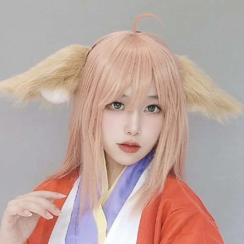 

652f плюш фоксер сгибается головная повязка аниме -муджискую парик