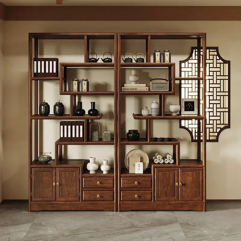 South American black walnut Bo solid wood Duobao Pavilion partition antique ornament display rack