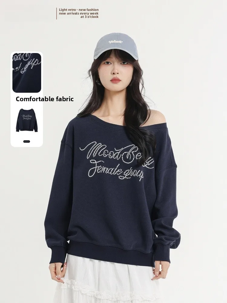 

Повседневная свободная толстовка с длинными рукавами в американском стиле, модная, коллекция Memory's Starting Point, весна 2026, новинка, женская худи