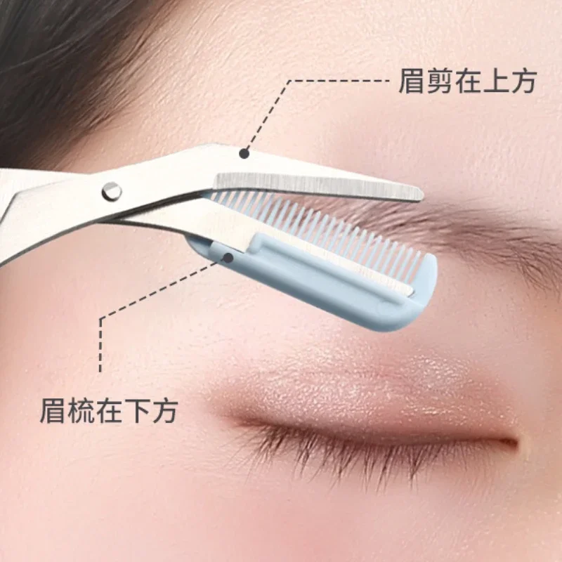 3/1pcs ปลอดภัย Eyebrow Trimmer สแตนเลสสตีลกรรไกรคิ้วหวีกําจัดเครื่องโกนหนวดคิ้ว Shaping แต่งหน้าเครื่องสําอางค์เครื่องมือ