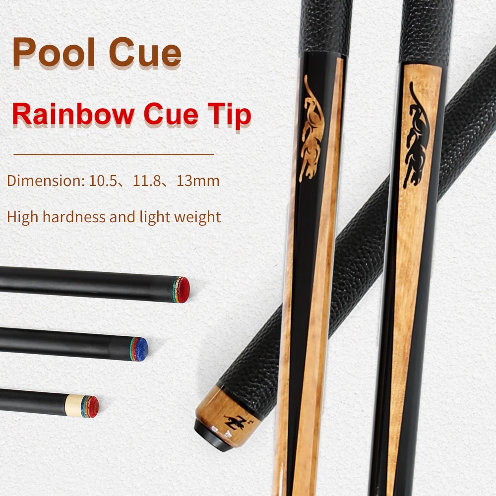 2024 New Arrival SP Pool Cue Stick Black Shaft 10.5mm/11.8mm/13mm Tip Size Uni-Loc Joint Leather Handle With Pool Cue Case Set