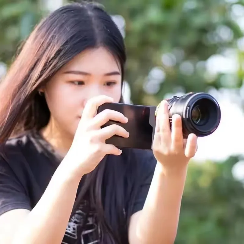 Mini Vlog-funda de teléfono con montaje de lente de rosca de 17MM para iPhone 17 Pro Max, cubierta protectora de aire, Macro anamórfico, soporte de lente gran angular