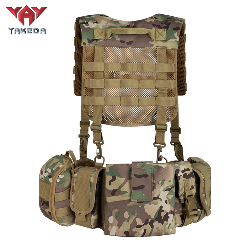 Yakeda Tactical Chest Rig Hunting Vest Camo Outdoor Training Vest Molle Mag Pouches Men Tactical Chest Rig