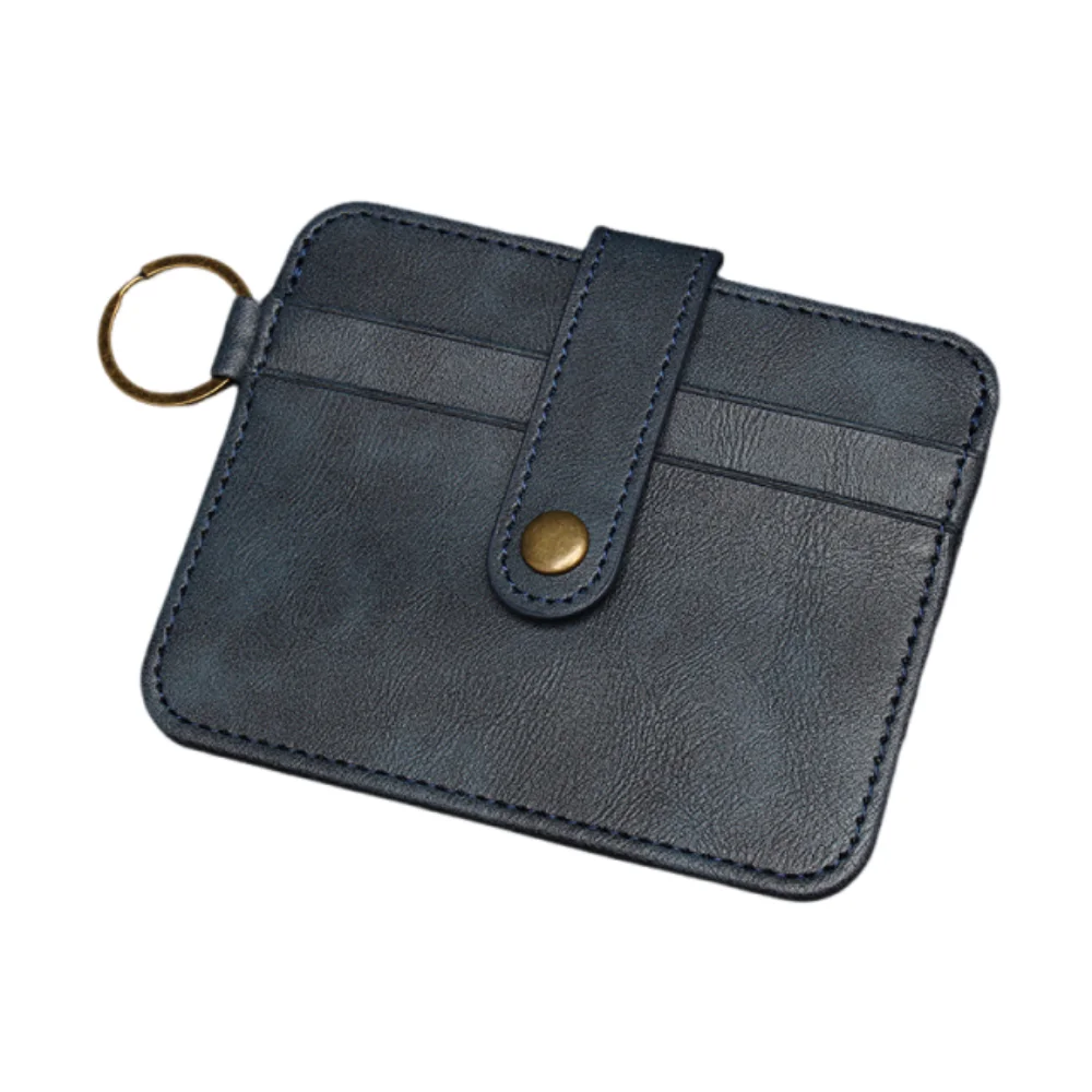 

Practical Waterproof Credit Card Bag Solid Color Portable Mini Coin Pocket Multifunction Hasp Closure Small ID Holders Business