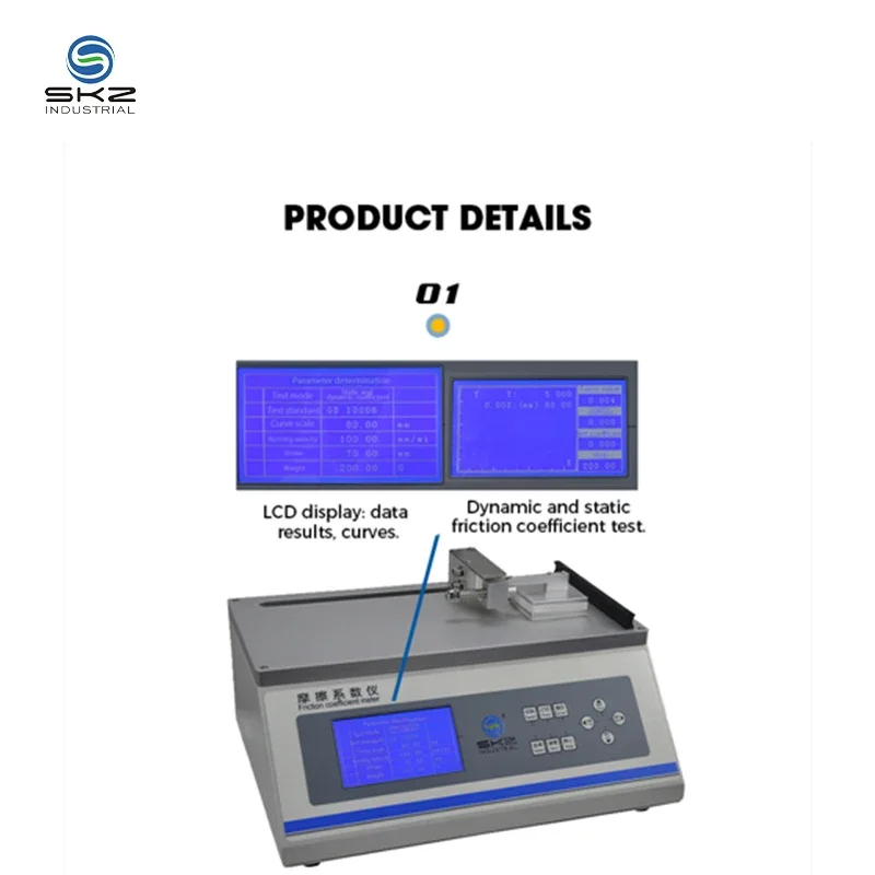 Paper Coefficient Friction Tester Plastic Film ISO8295 ASTMD1894 Coefficients Of Friction Tester COF Testing Machine