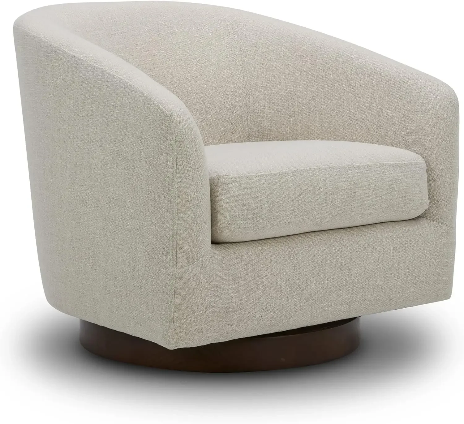 

Swivel Accent Chair, FSC Certified Upholstered Fabric Barrel Chair for Living Room, Linen