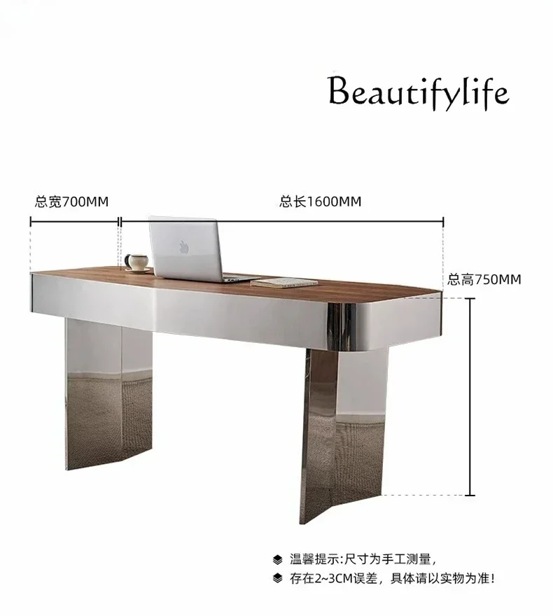 X40 Italian Minimalist Natural Marble Office Desk Large Flat Floor Home Computer Desk Designer Model