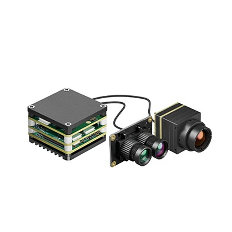 Telecamere doppie FPV AI 1.2KM Ultra-Range 1/2.6 pollici 3.9mm 12mm AI VisionCube-DT Tracciamento automatico integrato Blocco multi-bersaglio