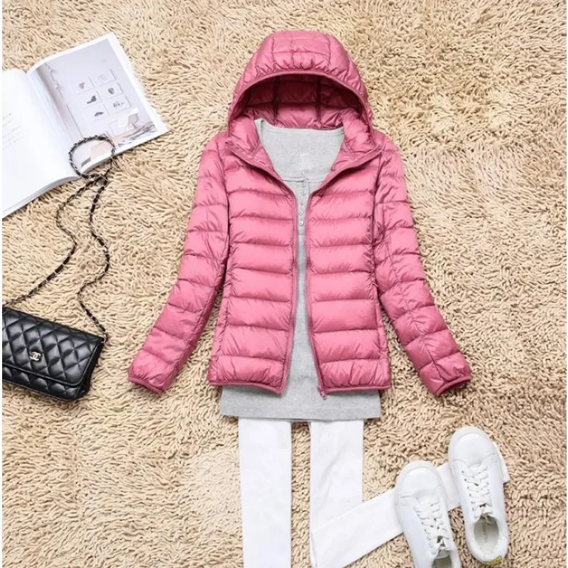 Women Puffer Jacket 15 Colors Plus Size 5XL 6XL 7XL 2022 New Spring Autumn Female Ultra Lightweight Packable Hooded Down Coats