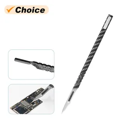 Carbon Fiber Repair Knife Handle QIANLI TX01 Mobile Phone Motherboard Glue Cleaning CPU IC Chip Removal Repair Hand Tool