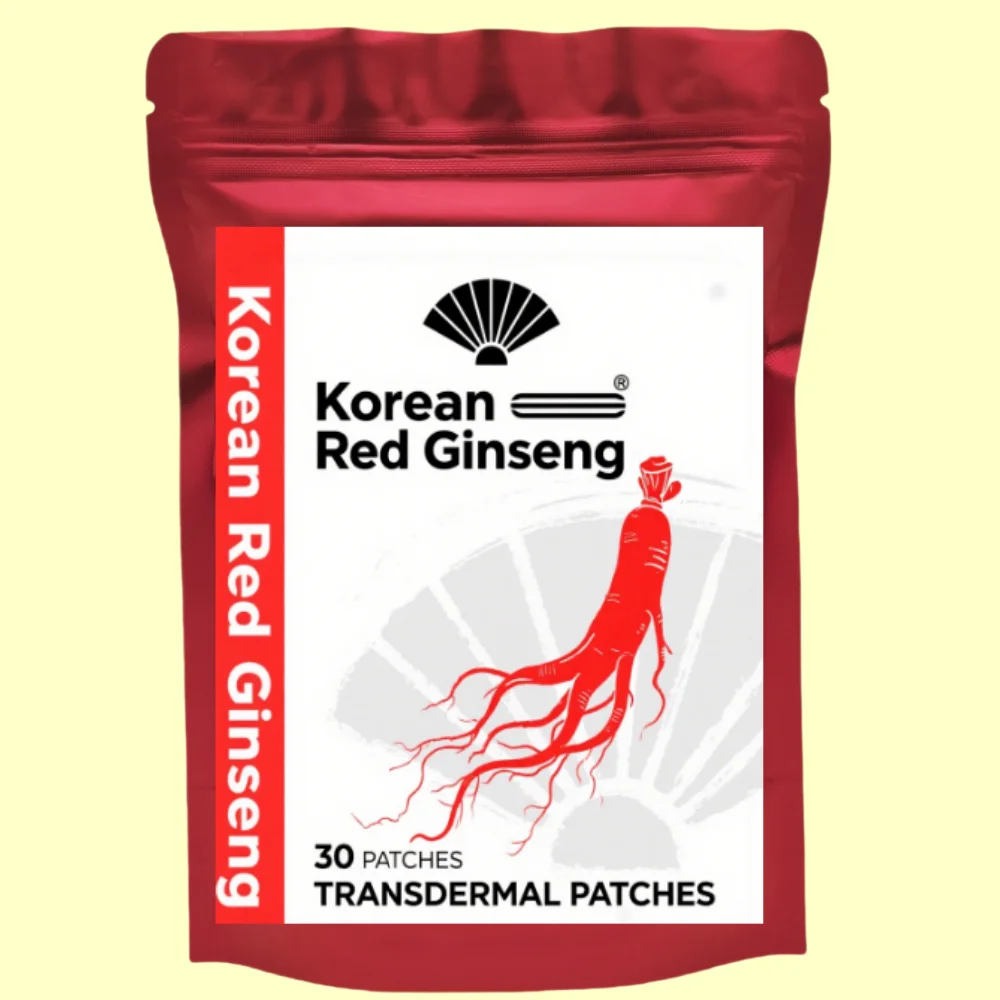 30 Patches Korean Red Panax Ginseng 5000mcg Transdermal Patches Extra Strength Root Extract Patches