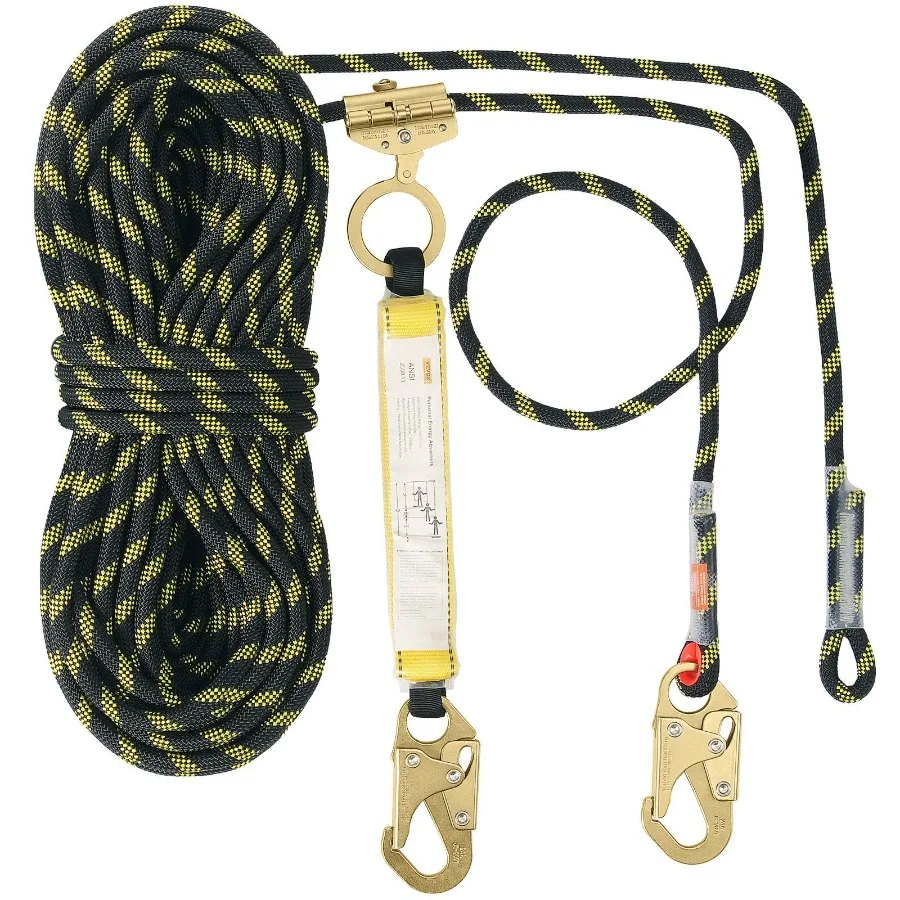 

Vertical Lifeline 150ft 45.7m Outdoor Climbing Rope Black Yw