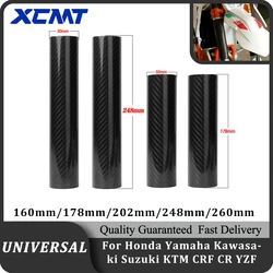 160mm 178mm 202mm 225mm 248mm Carbon Fiber Front Fork Guard Wrap Cover Motocross For Honda Yamaha Kawasaki Suzuki KTM CRF CR YZF