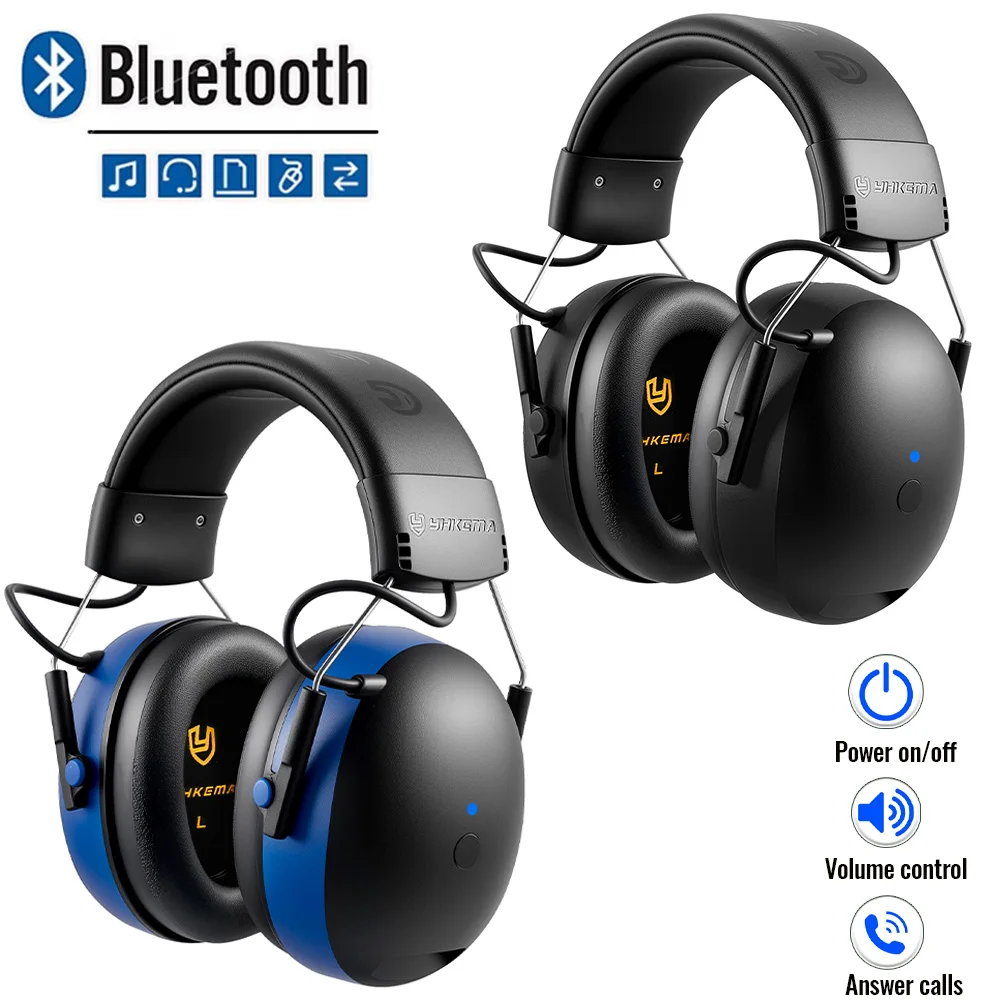 

EB20 Bluetooth 6.0 Hearing Protection Headphones ，Safety Noise Reduction Ear Muffs Playtime for Mowing, Workshops, Snowblowing