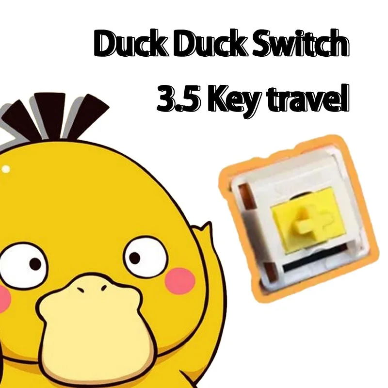 

Переключатель HMX DuckDuck, 3,5 клавиши, 5 контактов, MX, линейный желтый сердечник, 45 г, механические переключатели клавиатуры с горячей заменой, заводская смазка