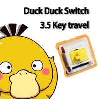 HMX DuckDuck Switch 3.5 Key Travel 5Pin MX Linear Yellow Core 45g Hot Swap Game Mechanical Keyboard Switches Factory Lubrication
