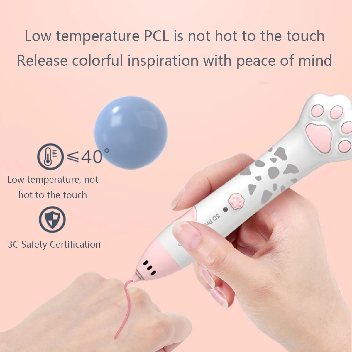 قلم طباعة ثلاثي الأبعاد قابل لإعادة الشحن، درجة حرارة منخفضة، شحن USB، قلم جرافيتي ثلاثي الأبعاد، قلم رسم فني ثلاثي الأبعاد هدية عيد ميلاد #5