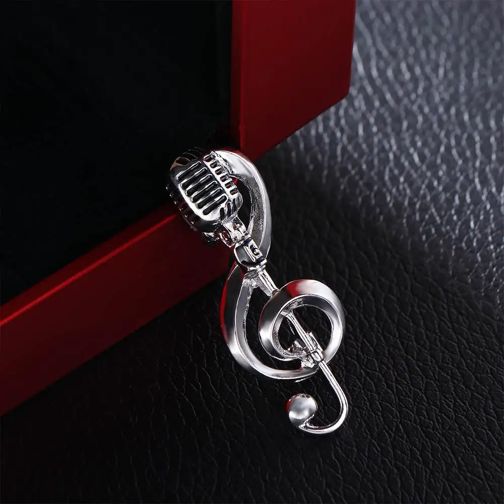 Cartoon Cute Jewelry Accessories Badge Pin Singer Party Lapel Pin Microphone Brooches Brooches Pin Music Note Brooch Enamel Pin