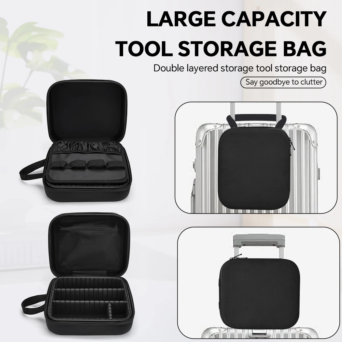 

Large Capacity Barber Tool Storage Bag Multi-Function Organizer for Haircut Scissors Clippers Combs Styling Tools Valise Case