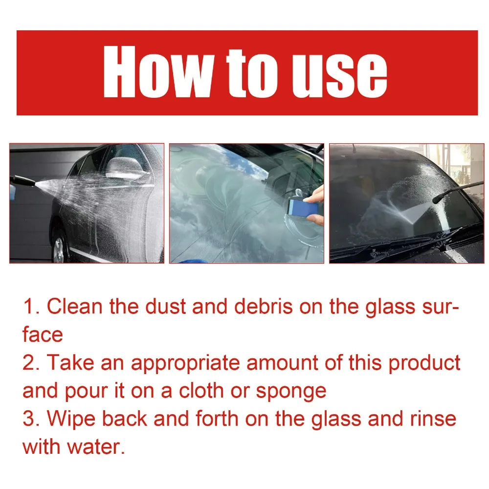 Car Glass Oil Film Quickly Cleaner Polishing Auto Glass Coating Agent Waterproof Vision Anti-glare Water Stain Removal Paste