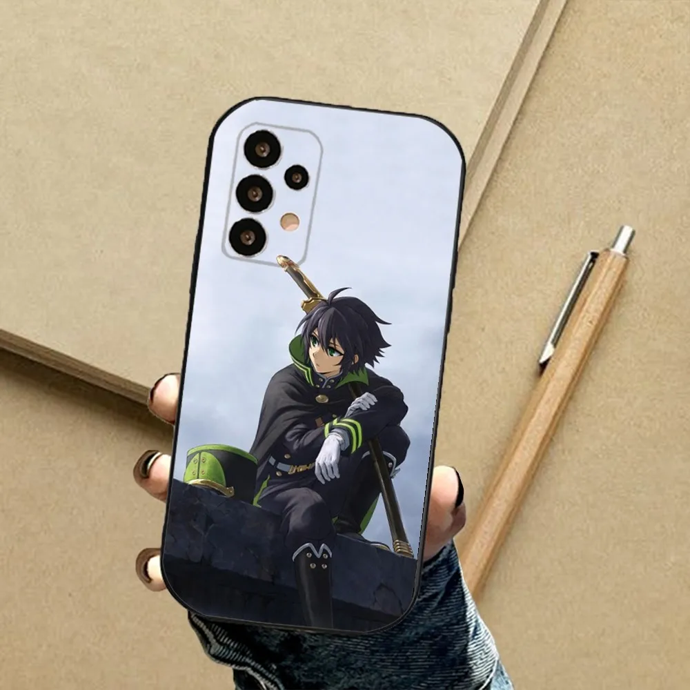 Anime Owari No Seraph OfThe End Phone Case For Samsung S24,23,23,22,30,21,10,9,Note20 Ultra,Lite,Ultra,5G,Plus,FE,Black Soft