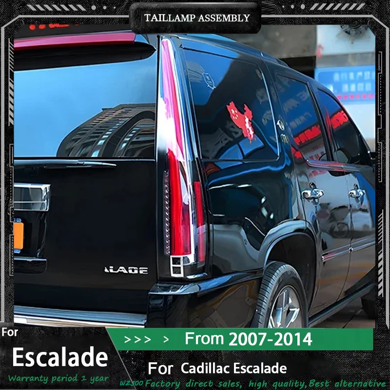 

Задний фонарь в сборе для Cadillac Escalade 2007-2014, светодиодный дальний фонарь, светодиодный стоп-сигнал, светодиодный последовательный указатель поворота