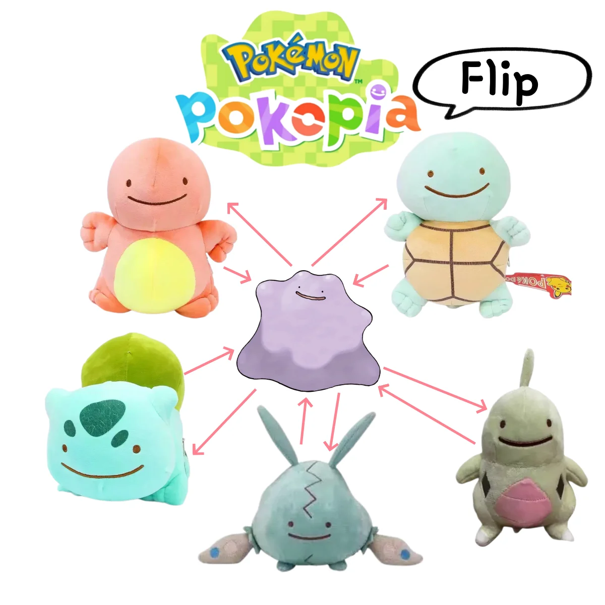 Pokopia Dragonite Plush Ditto Transformation Series Doll Pokemon Magnemite Toy Gyarados Wooper Scyther Tangrowth Graveler