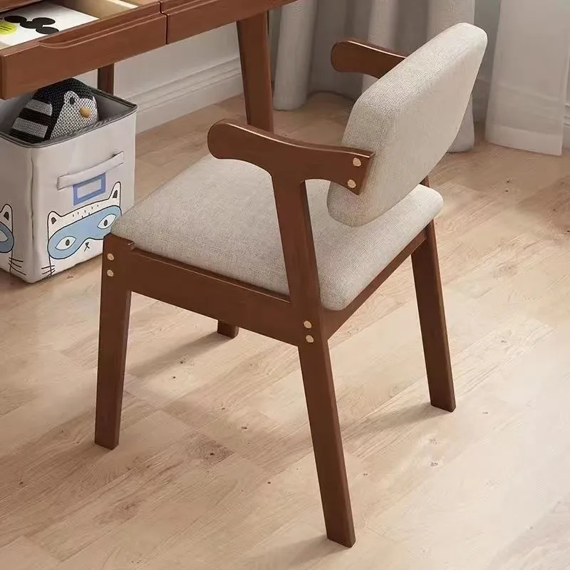 

Solid wood back chair Modern simplicity with armrests Computer chair Study desk Back chair Study room Office chair