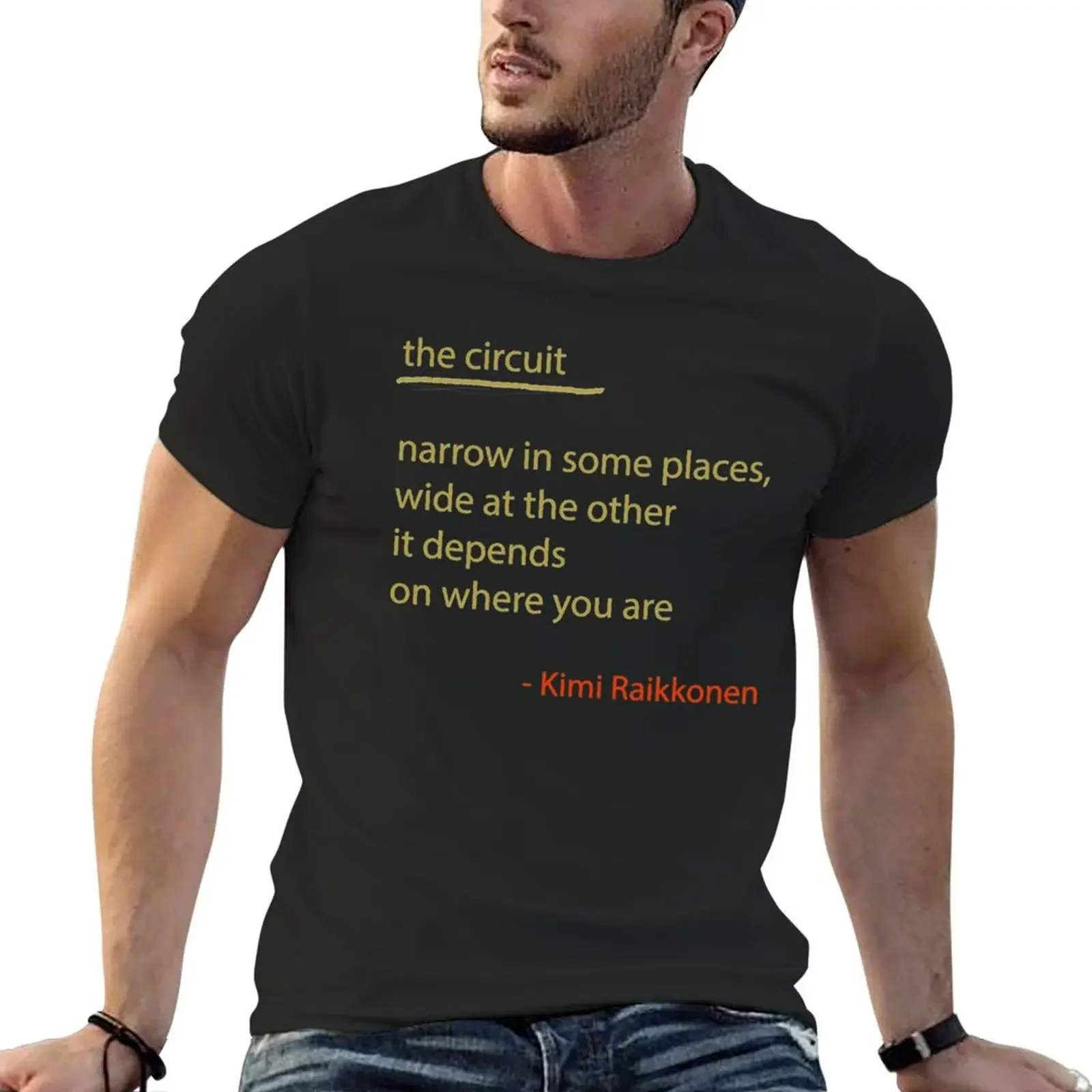 Kimi Raikkonen Words of Wisdom T-Shirt sports fans tees shirts men graphic