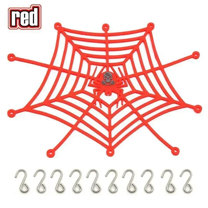 Silicone Car Roof Flexible Spider Web Style Baggage Net for 1/10 D90 SCX10 TRX-4 TRX4 RC Car Replacement Accessories