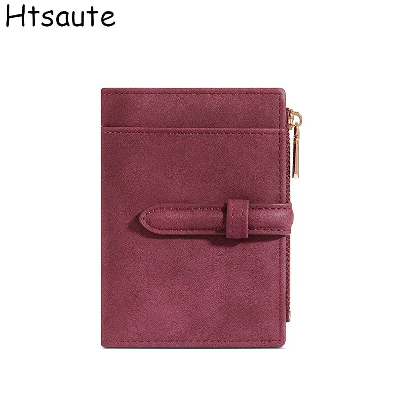 Women's Short Wallet with 8 Card Slots & Zipper Coin Pocket - Blocking Multi-Function Purse (New Design) cartera mujer