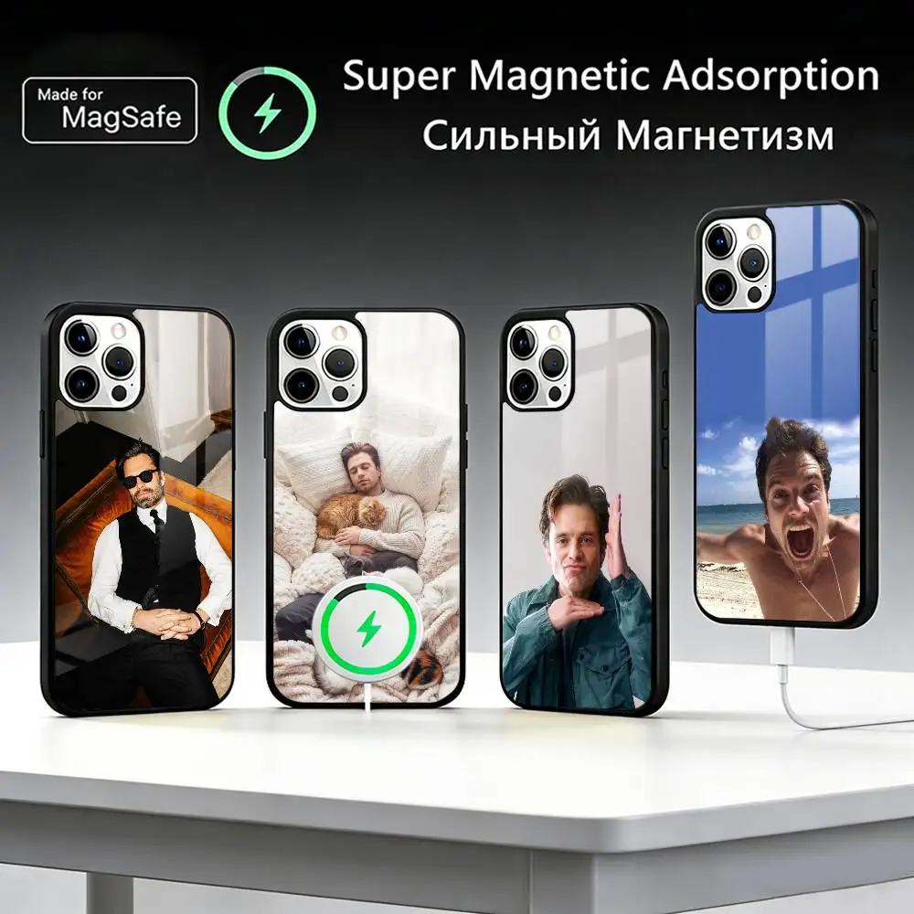 

Чехол для телефона с изображением актера Себастьяна Стана для iPhone 17, 16, 15, 14, 13, 12, 11 Plus, Pro Max, с поддержкой беспроводной зарядки MagSafe