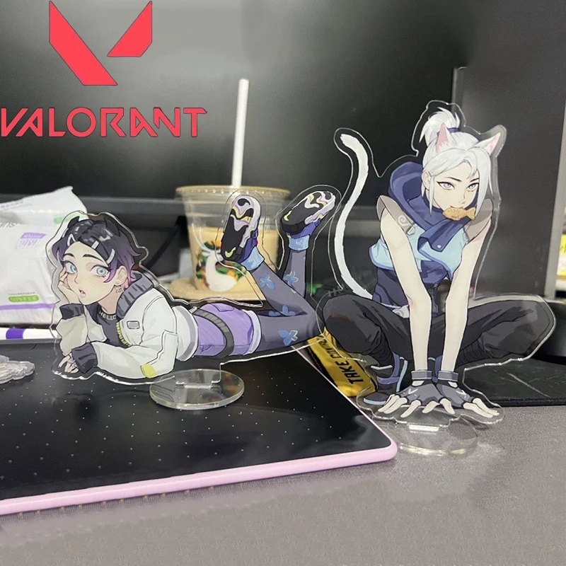 

Game VALORANT Clove Joon-Hee Jett Cosplay Figure Stand Acrylic Standing Plate Ornament Accessories Decoration Props