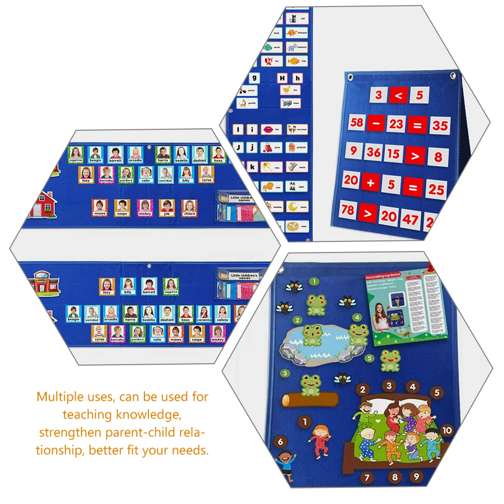 

1Set Felt Board Visual Schedule Learning Aid Hanging Stand Preschool Routine Chart Classroom Bulletin Matching Games