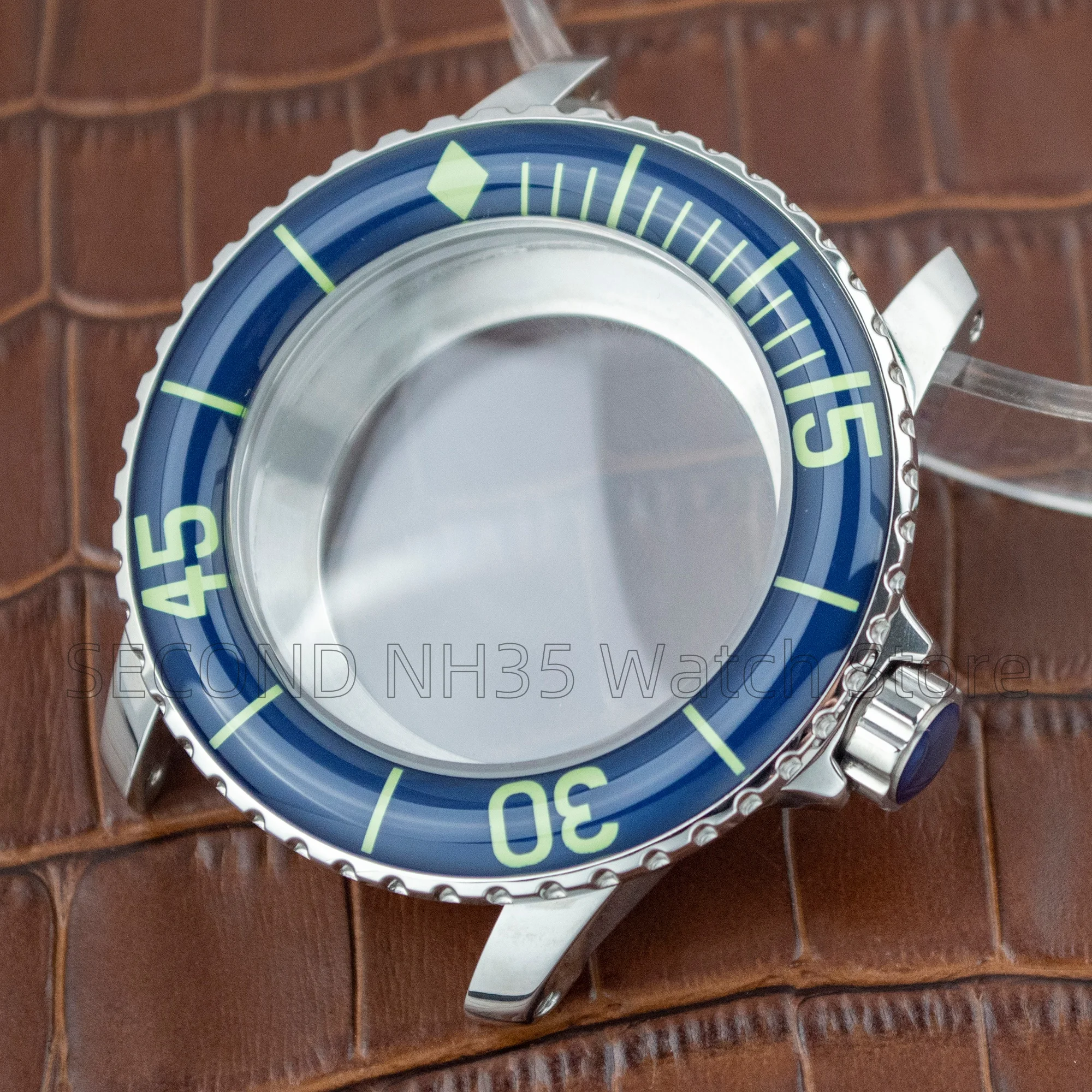 لخمس أقدام NH35 حافظة وزارة الدفاع ساعة حافظة 316L الفولاذ المقاوم للصدأ صالح NH35 حركة أداة إصلاح 10ATM مقاوم للماء اكسسوارات أجزاء