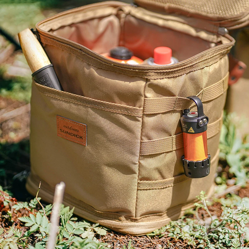 Camping Storage Bag Portable Oxford Cloth Large Capacity Gas Stove Canister Pot Carry Bag Storage Sack Picnic Basket MOLLE Bag