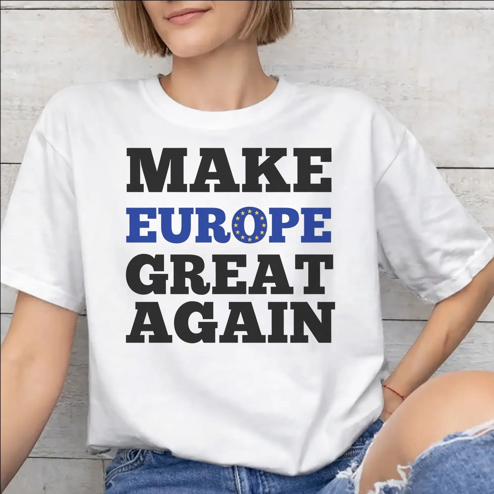 Make Europe Great Again mega Tee Shirt for Men Women Print T Shirts  Cotton Clothing