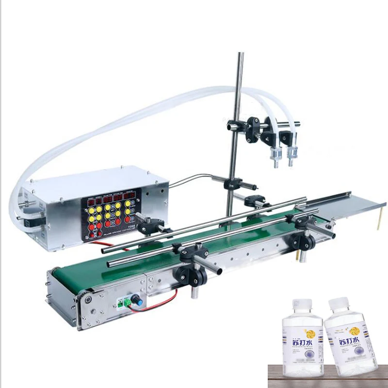Automatic Conveyor Belt Assembly Line Double Head Quantitative High Precision Liquid Assembly Line Filling Machine