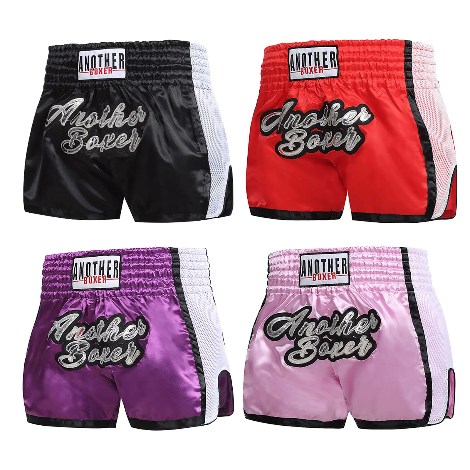 Kids Boys Boxing Shorts Muay Thai Grappling Boxer Trunks Cage Fighting Martial Arts Shorts Letter Embroidery Kickboxing Trunks