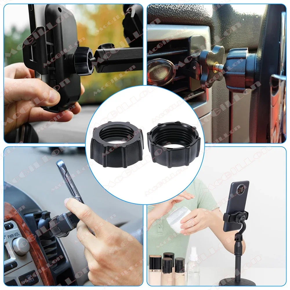 Universal 17mm Kugelhalterung Luftauslass Befestigungsclip Mutter Schraube Basis Option Halter für Autotelefonhalter GPS Dash Saugnapfhalterung – Detail 6