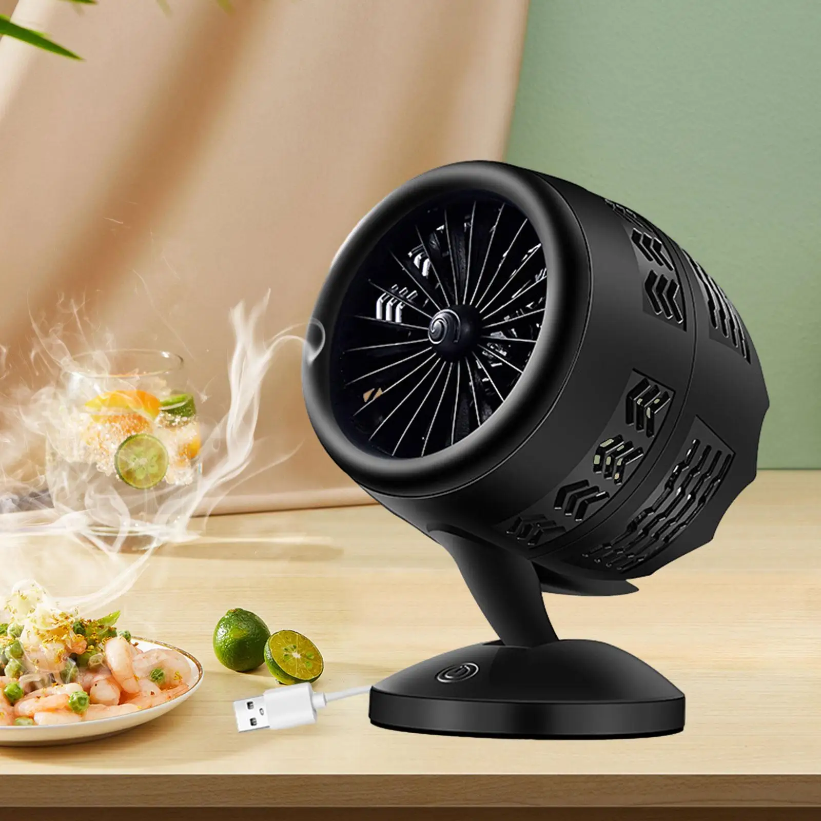 Kap ekstraktor Filter mudah dilepas bertenaga USB kebisingan rendah tudung jarak portabel mudah digunakan untuk menggoreng memanggang dalam ruangan BBQ RV panci panas