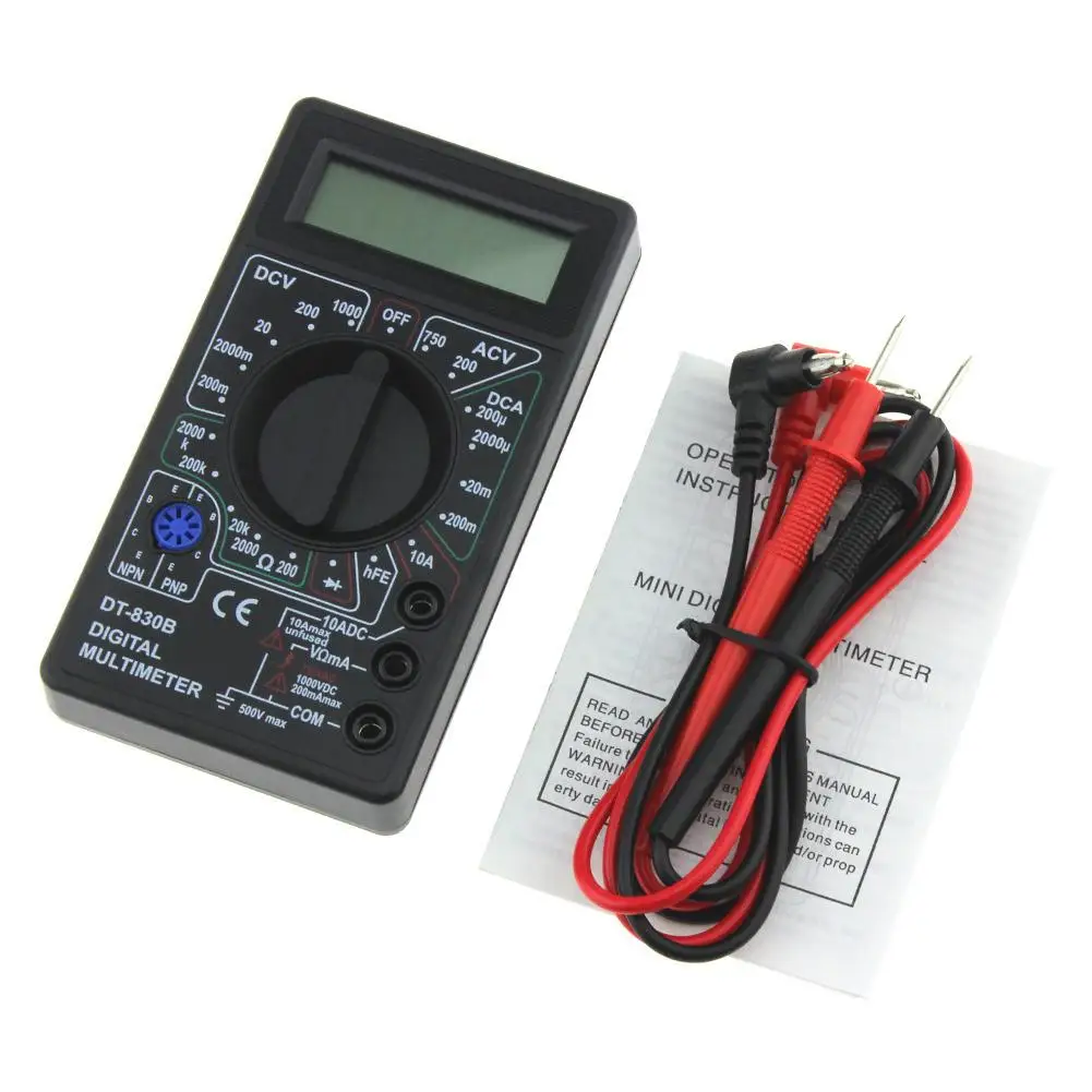 DT830B Multimeter Tester Portable Multimetre Digital Professional Multimetro Ohm Maltimeter Car Battery Circuit Tester Tools